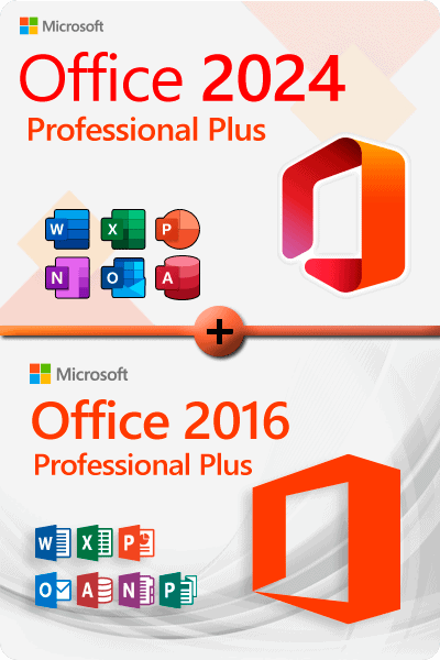 Microsoft Office 2024 Professional Plus + Microsoft Office 2016 Professional Plus License for 3 devices